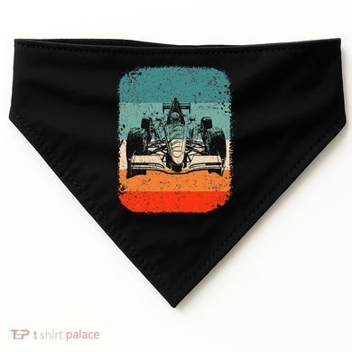 Sunset Formula Racing Race Car Silhouette USA-Made Doggie Bandana