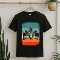 Sunset Formula Racing Race Car Silhouette T-Shirt thumb 2
