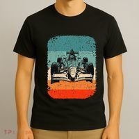 Sunset Formula Racing Race Car Silhouette T-Shirt thumb 3