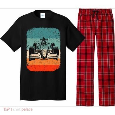 Sunset Formula Racing Race Car Silhouette Pajama Set