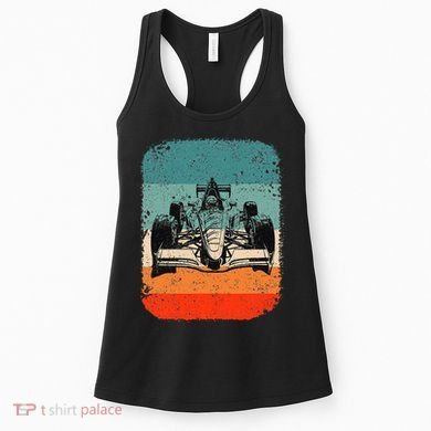 Sunset Formula Racing Race Car Silhouette Women's Tank Top