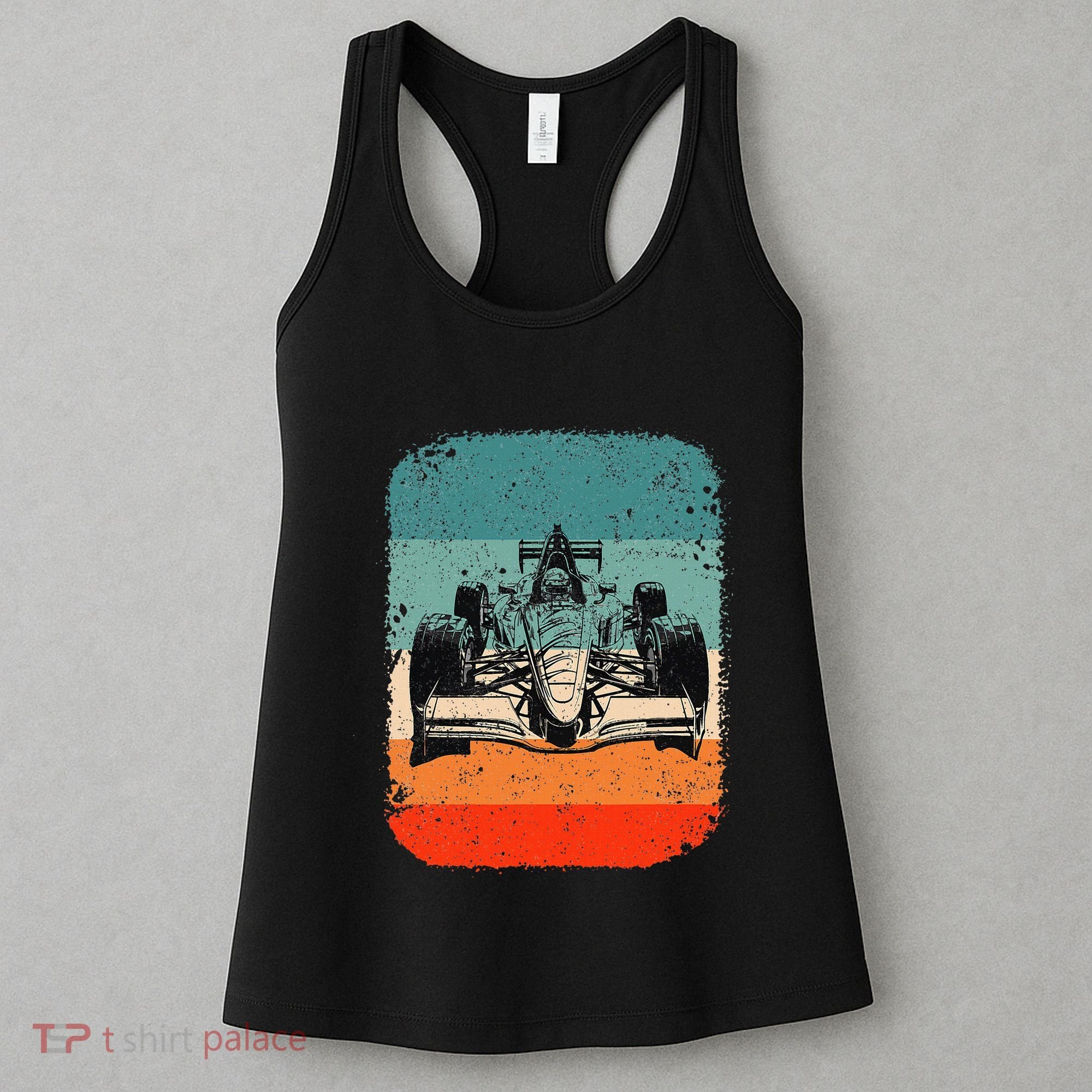 Sunset Formula Racing Race Car Silhouette Women's Tank Top