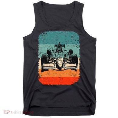 Sunset Formula Racing Race Car Silhouette Tank Top