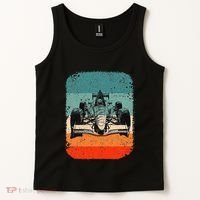 Sunset Formula Racing Race Car Silhouette Tank Top thumb 2