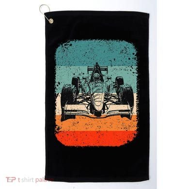 Sunset Formula Racing Race Car Silhouette Golf Towel