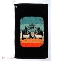 Sunset Formula Racing Race Car Silhouette Golf Towel thumb 0