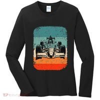 Sunset Formula Racing Race Car Silhouette Women's Long Sleeve Shirt thumb 0