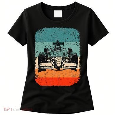 Sunset Formula Racing Race Car Silhouette Women's T-Shirt
