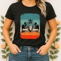 Sunset Formula Racing Race Car Silhouette Women's T-Shirt thumb 2