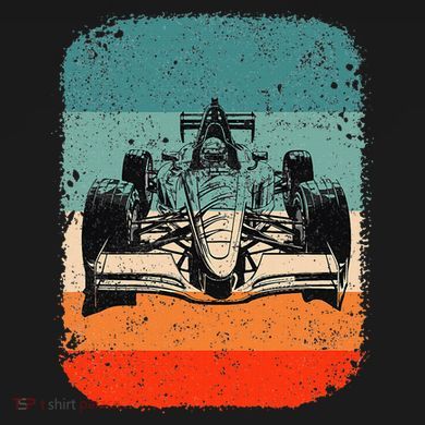 Sunset Formula Racing Race Car Silhouette Short Acrylic Beanie