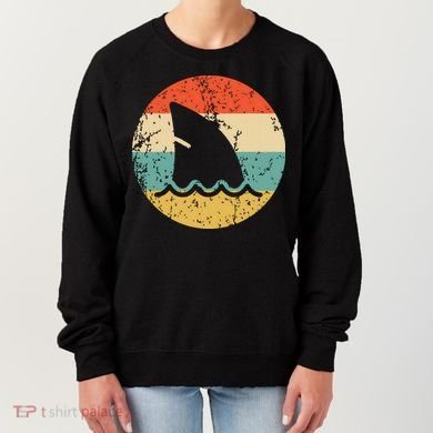 Shark Fin Retro Style Shark Women's Sweatshirt
