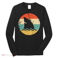 Shark Fin Retro Style Shark Long Sleeve Shirt thumb 0