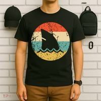 Shark Fin Retro Style Shark T-Shirt thumb 6
