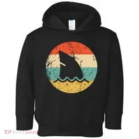 Shark Fin Retro Style Shark Toddler Hoodie thumb 0