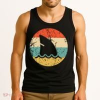 Shark Fin Retro Style Shark Tank Top thumb 3