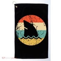 Shark Fin Retro Style Shark Golf Towel thumb 0
