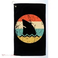 Shark Fin Retro Style Shark Golf Towel thumb 0