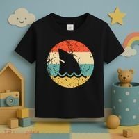 Shark Fin Retro Style Shark Toddler T-Shirt thumb 3