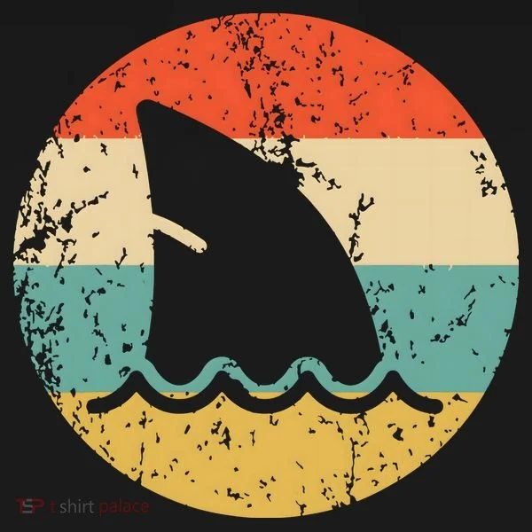 Shark Fin Retro Style Shark Toddler T-Shirt