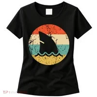 Shark Fin Retro Style Shark Women's T-Shirt thumb 0