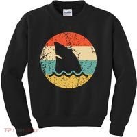 Shark Fin Retro Style Shark Kids Sweatshirt thumb 0