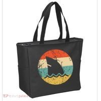 Shark Fin Retro Style Shark Tote Bag thumb 2
