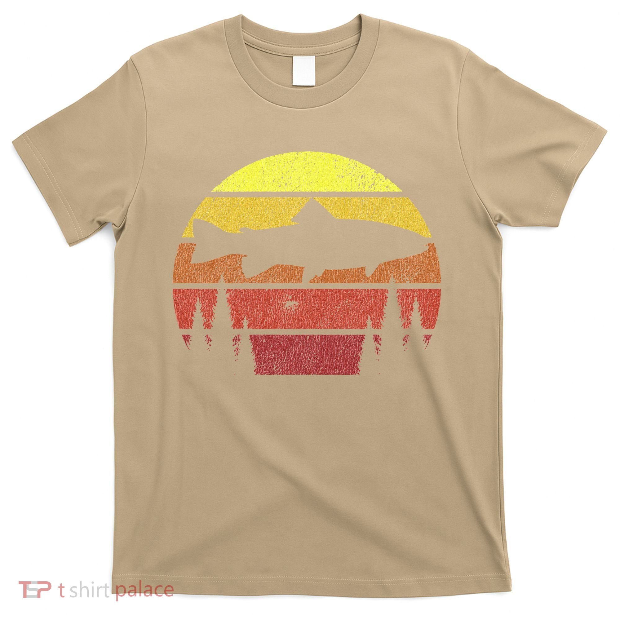 Steelhead Fishing Retro Rainbow Trout River Fisherman T-Shirt