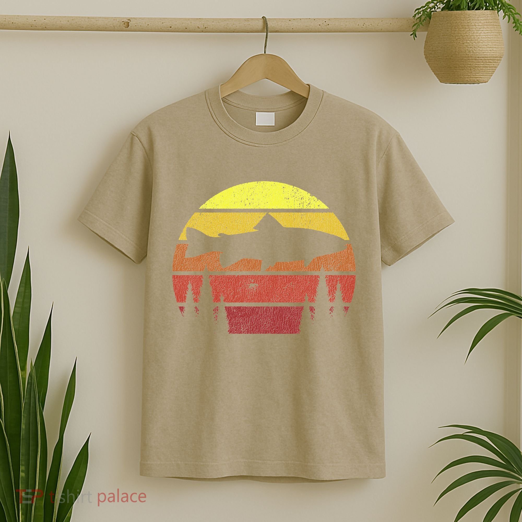 Steelhead Fishing Retro Rainbow Trout River Fisherman T-Shirt