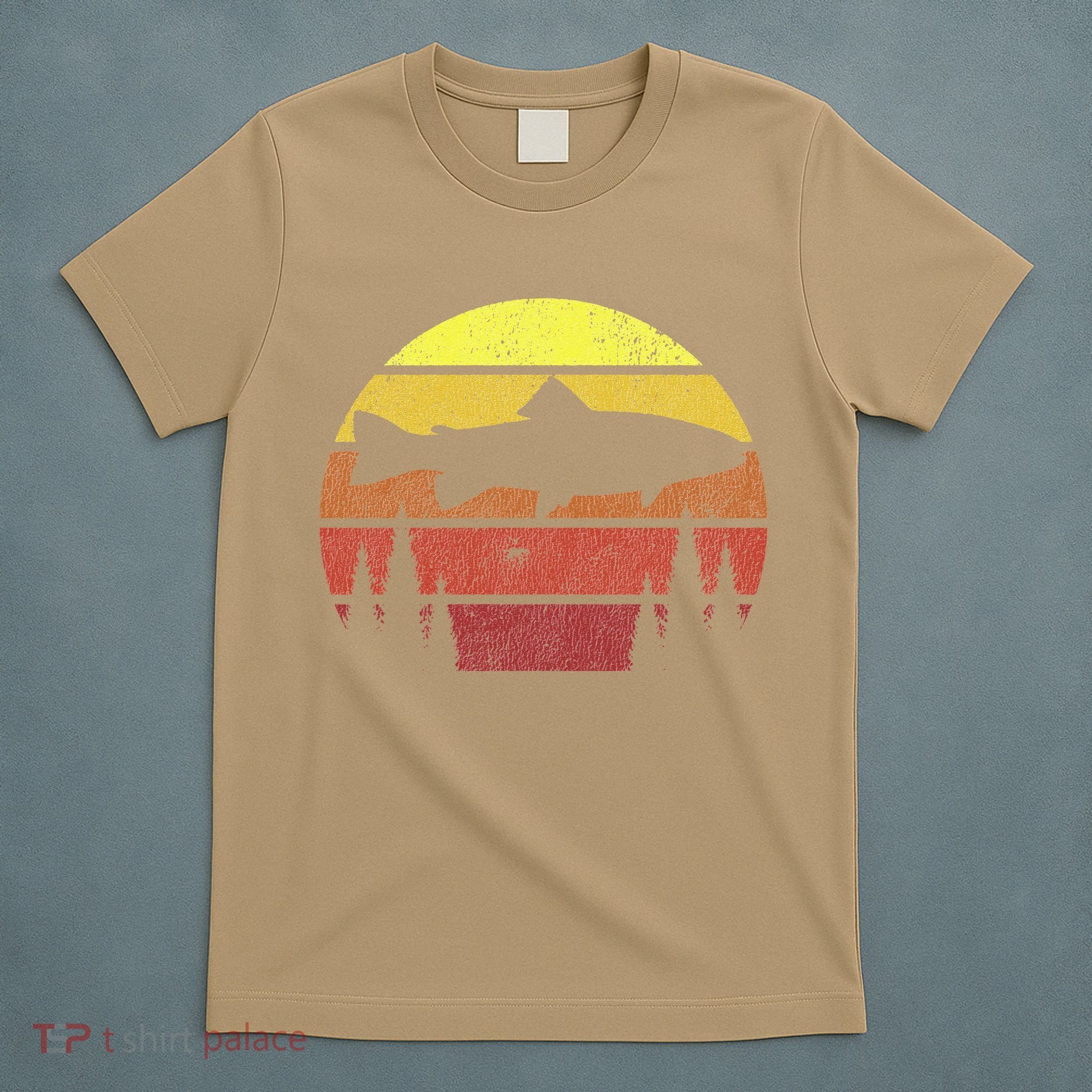 Steelhead Fishing Retro Rainbow Trout River Fisherman T-Shirt