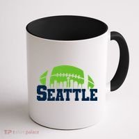 Seahawks Football Seattle Skyline Coffee Mug thumb 1