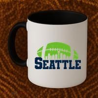 Seahawks Football Seattle Skyline Coffee Mug thumb 2