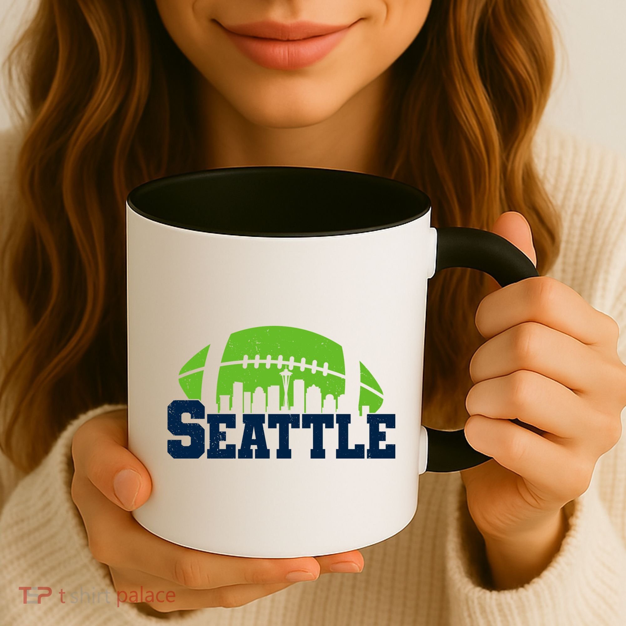 Seahawks Football Seattle Skyline Coffee Mug
