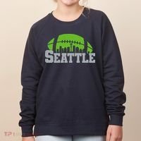 Seahawks Football Seattle Skyline Women's Sweatshirt thumb 0