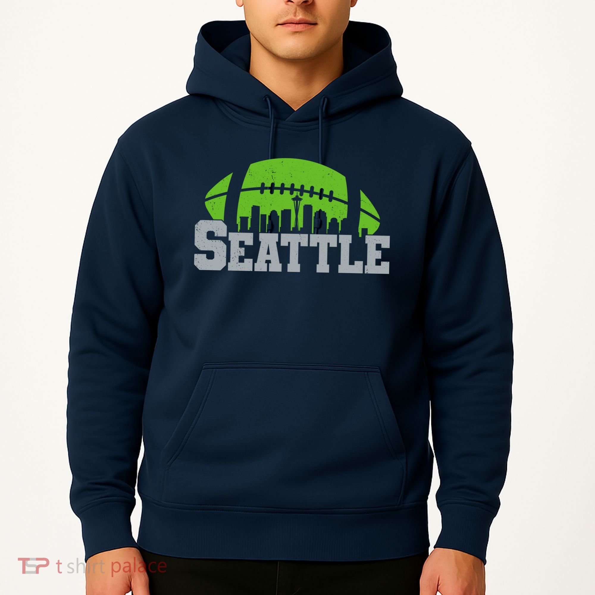 Seahawks Football Seattle Skyline Hoodie