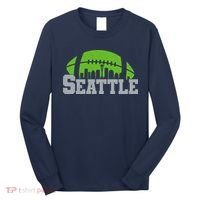Seahawks Football Seattle Skyline Long Sleeve Shirt thumb 0