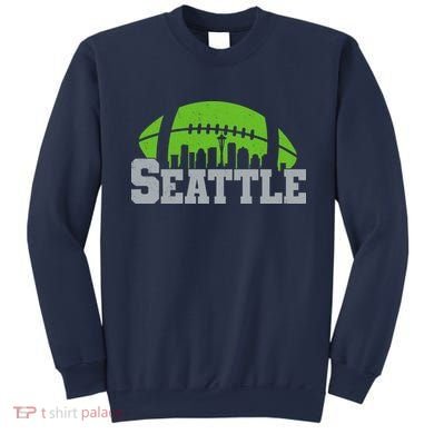 Seahawks Football Seattle Skyline Sweatshirt