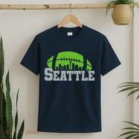 Seahawks Football Seattle Skyline T-Shirt thumb 2