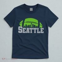 Seahawks Football Seattle Skyline T-Shirt thumb 5