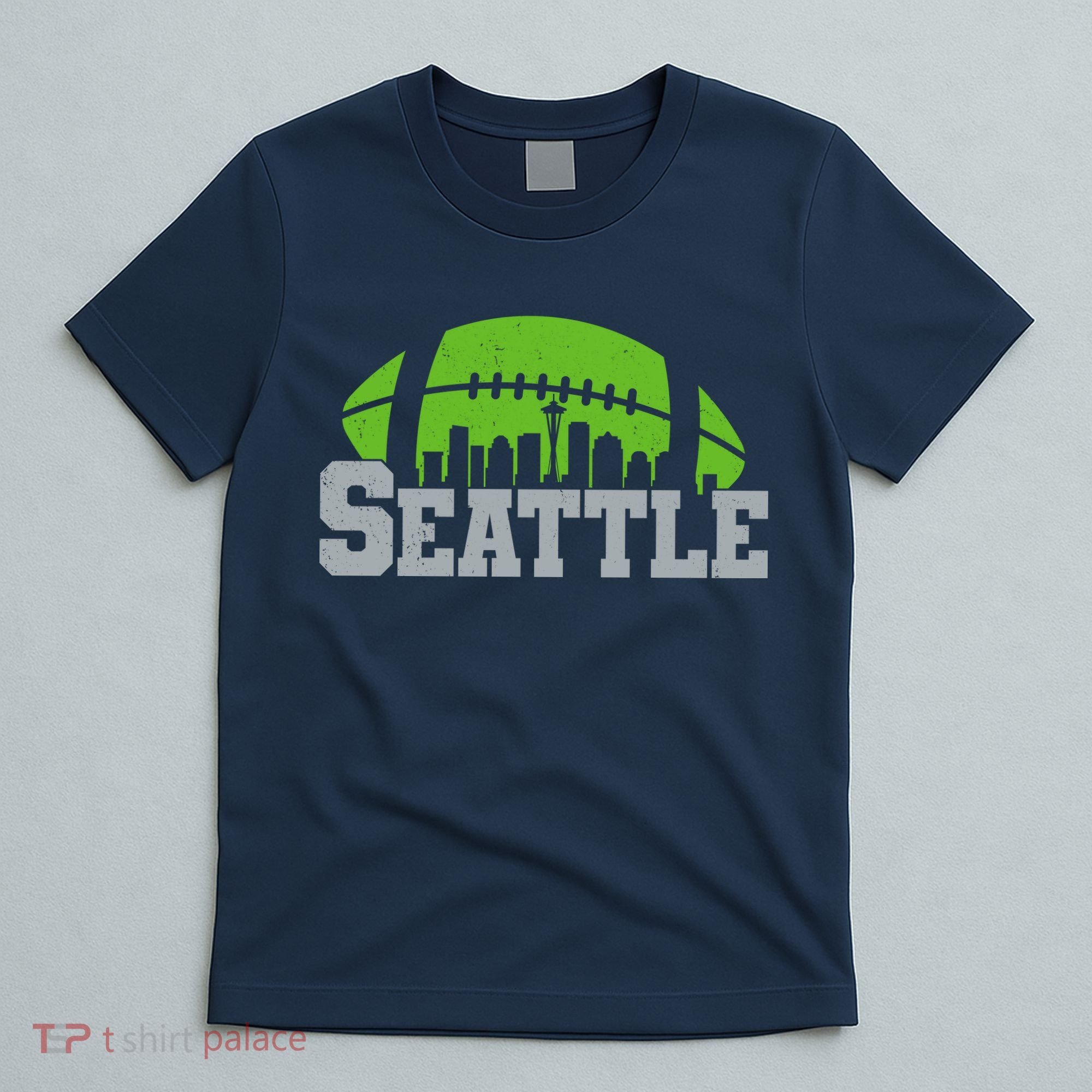 Seahawks Football Seattle Skyline T-Shirt