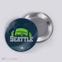 Seahawks Football Seattle Skyline Button thumb 0
