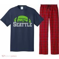 Seahawks Football Seattle Skyline Pajama Set thumb 0
