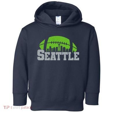 Seahawks Football Seattle Skyline Toddler Hoodie