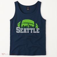 Seahawks Football Seattle Skyline Tank Top thumb 2