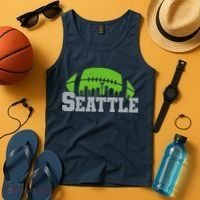 Seahawks Football Seattle Skyline Tank Top thumb 4