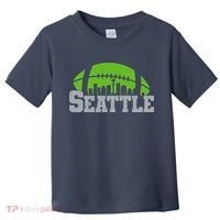 Seahawks Football Seattle Skyline Toddler T-Shirt thumb 0