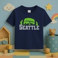 Seahawks Football Seattle Skyline Toddler T-Shirt thumb 3