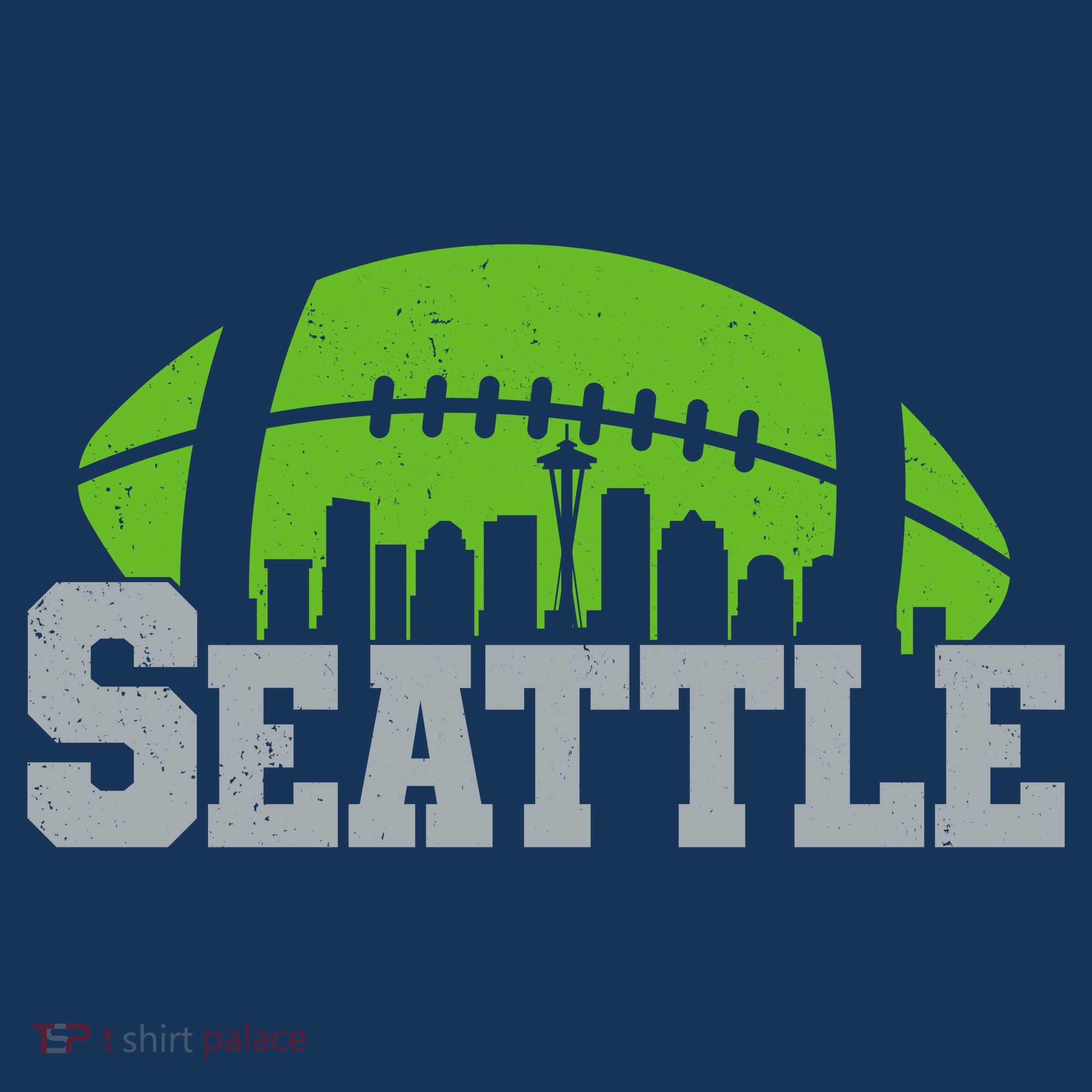 Seahawks Football Seattle Skyline Toddler T-Shirt