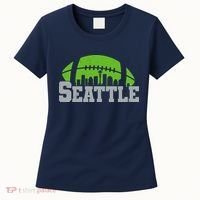Seahawks Football Seattle Skyline Women's T-Shirt thumb 0