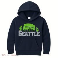 Seahawks Football Seattle Skyline Kids Hoodie thumb 0