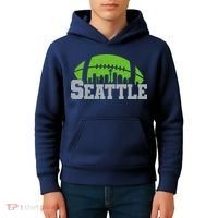 Seahawks Football Seattle Skyline Kids Hoodie thumb 4